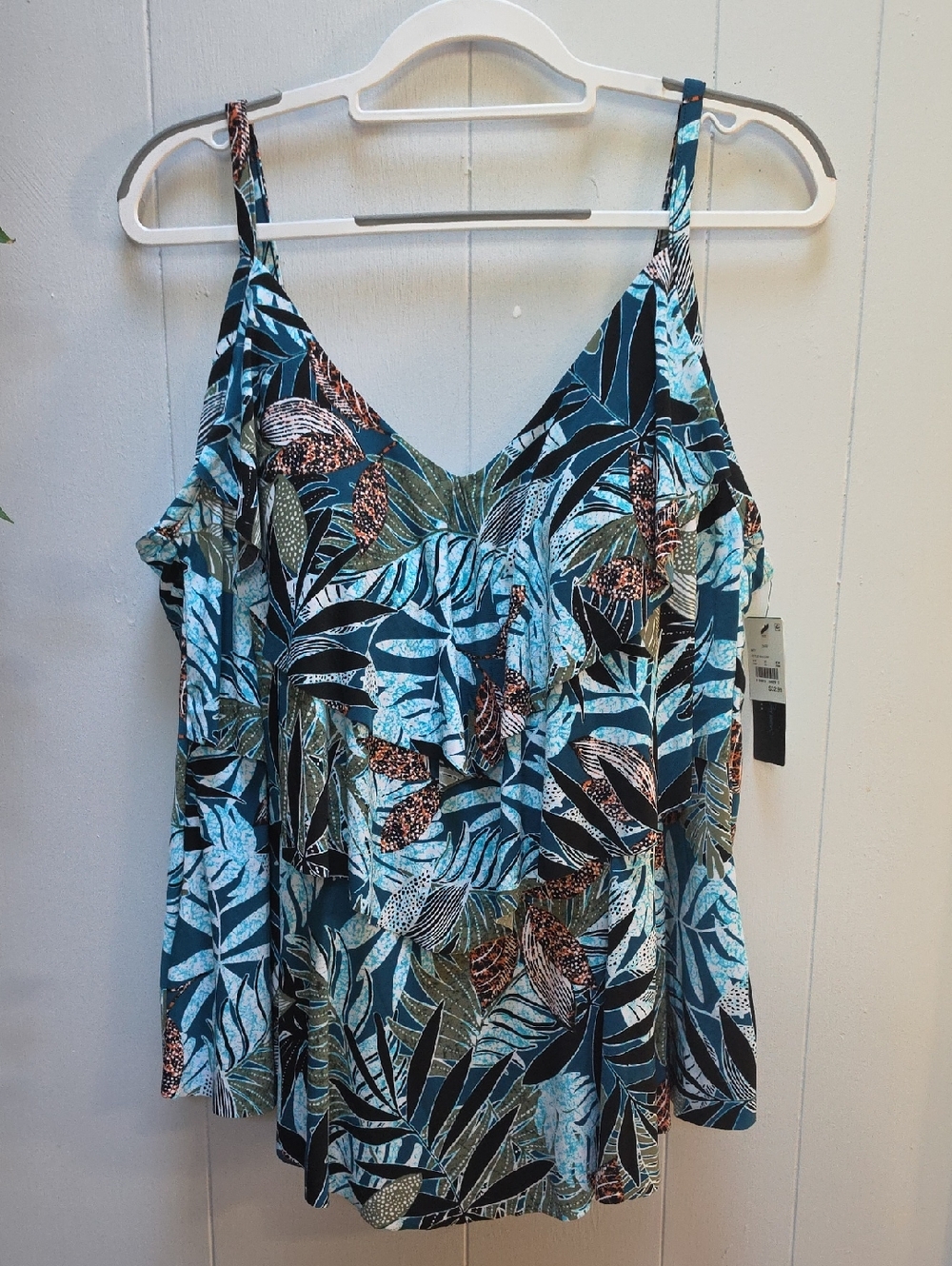 Tiered Ruffle Tankini Top